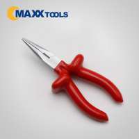 VDE long nose pliers CRV material with dipping handle